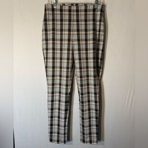 Express Plaid Women’s Dress Pants - Black, Gray, and Tan